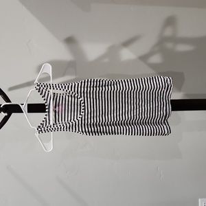 Victoria Secret black and white striped pj top one size